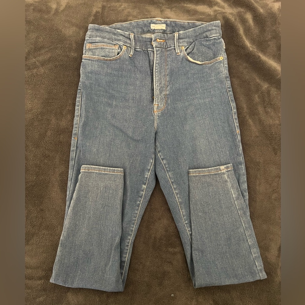 Good American medium blue skinny jeans, Sz 14-18